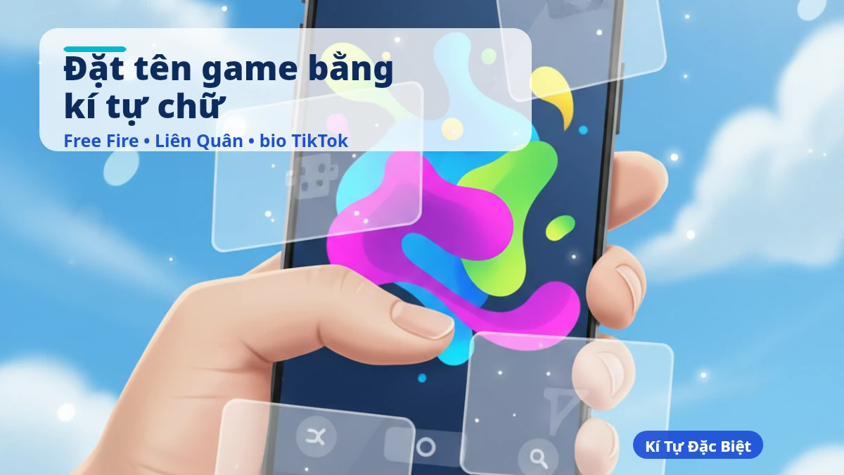 Đặt tên game bằng kí tự chữ đặc biệt trên điện thoại — Free Fire, Liên Quân