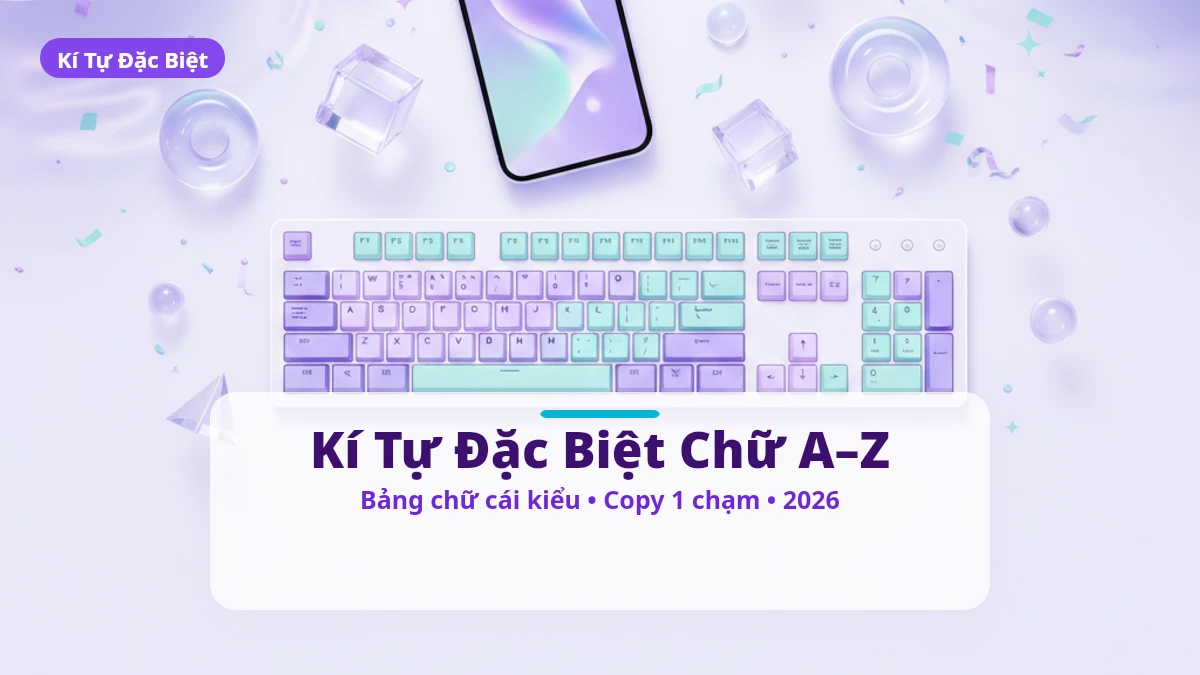 Kí tự đặc biệt chữ A–Z — bảng chữ cái kiểu copy nhanh