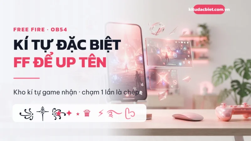 Kí tự đặc biệt FF — kho kí tự up tên Free Fire