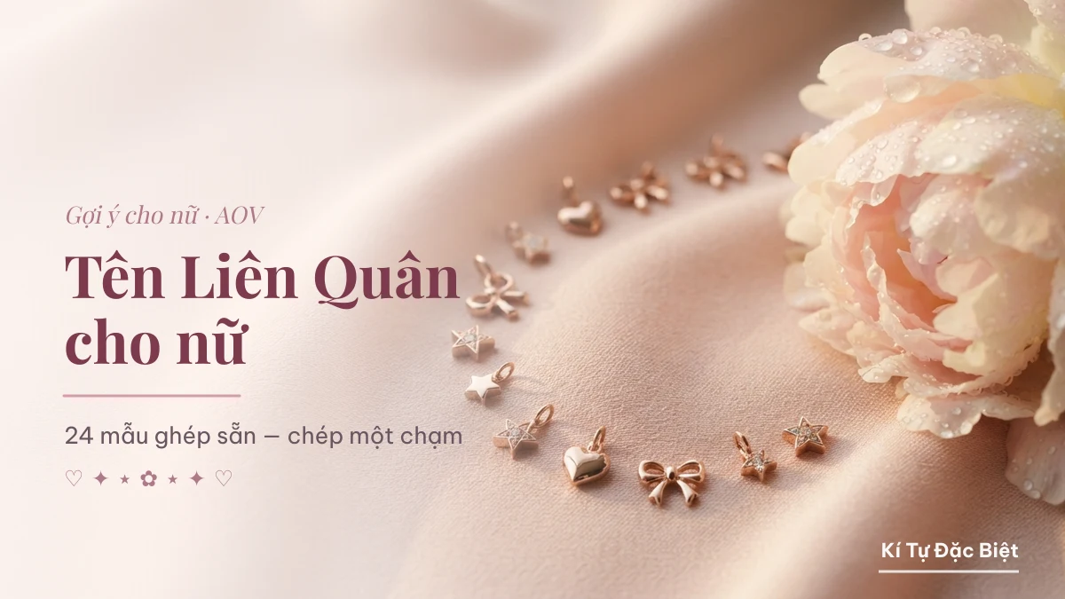 Tên Liên Quân cho nữ — 24 mẫu ghép sẵn chép một chạm