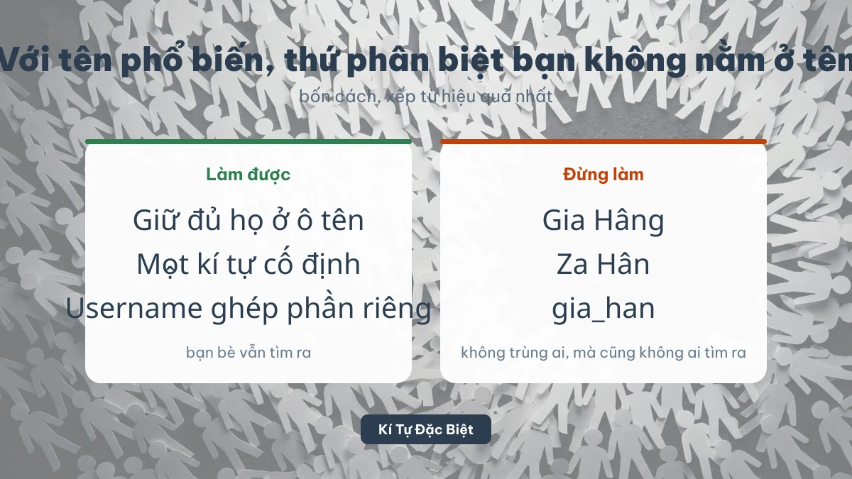 Bốn cách để tên Gia Hân vẫn tìm ra được giữa nhiều người trùng tên