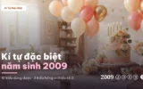 Năm sinh 2009 viết bằng kí tự đặc biệt qua nhiều dải chữ số