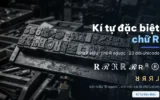 Kí tự đặc biệt chữ R — chữ R kiểu và chữ R ngược trên hàng chữ chì