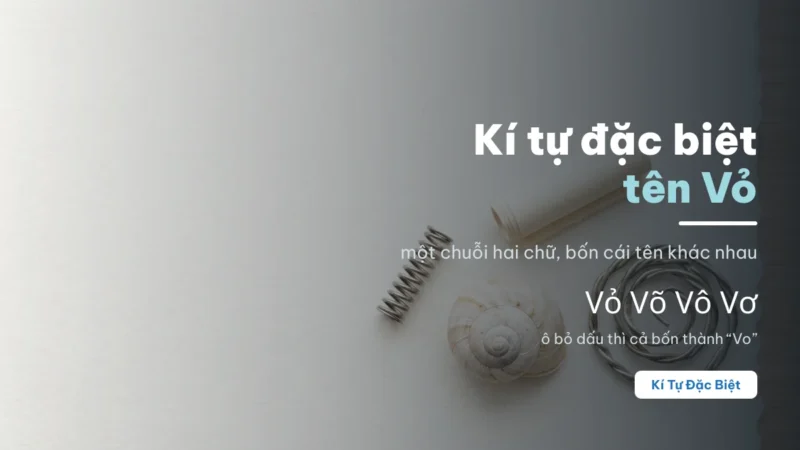 Tên Vỏ viết bằng kí tự đặc biệt