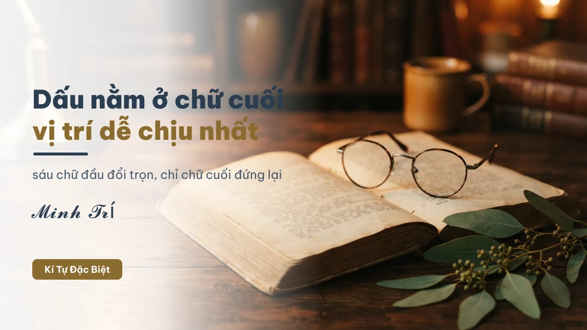 Chữ mang dấu nằm cuối tên nên chịu chữ kiểu tốt hơn
