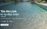 Tên Hà Linh kí tự đặc biệt trên nền mặt nước gợn sóng