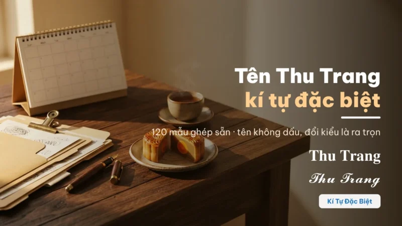 Tên Thu Trang kí tự đặc biệt viết bằng nhiều kiểu chữ Unicode