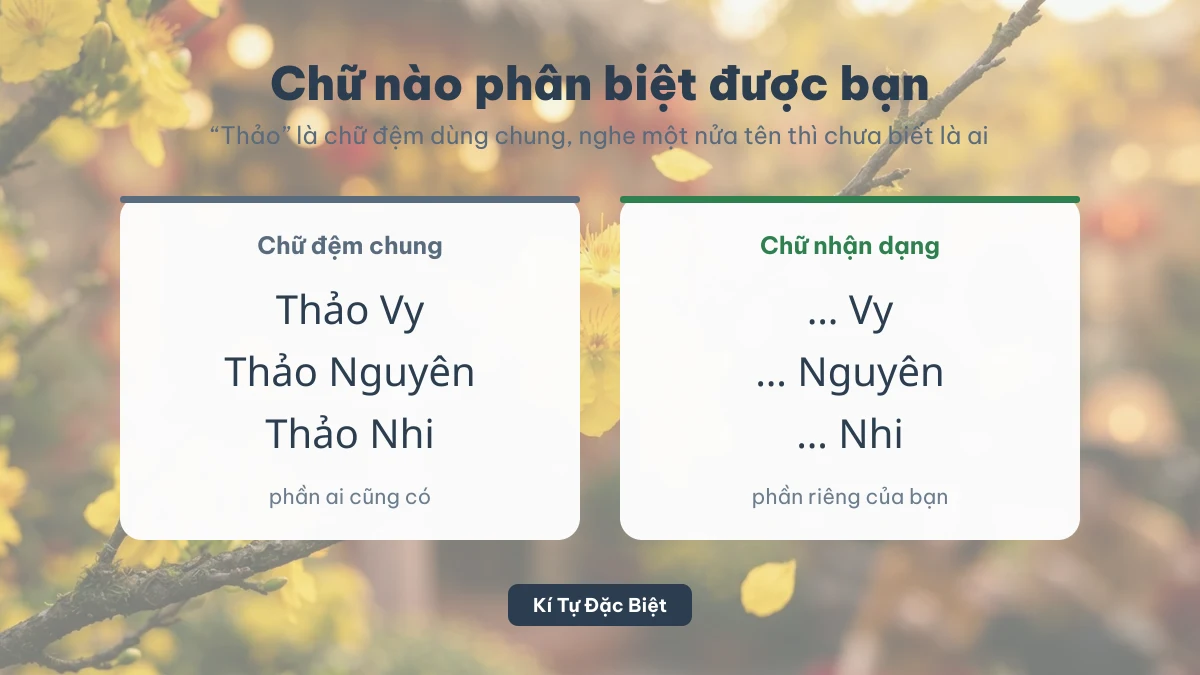 Chữ đệm Thảo dùng chung nên không phân biệt được ai