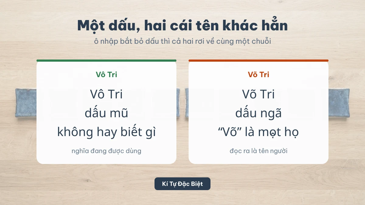 Phân biệt Vô Tri với Võ Tri chỉ khác nhau một dấu